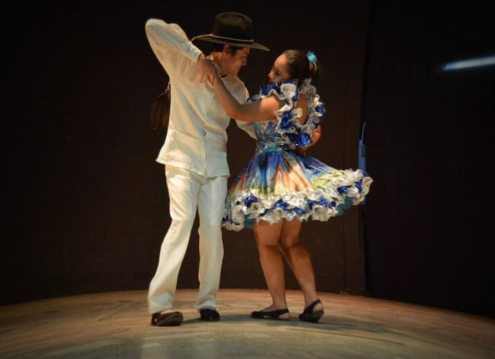 Pareja joropo en el festival llanero en Villavicencio 2019